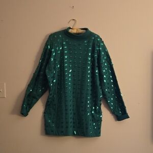 Emerald Green Sequin Sweater